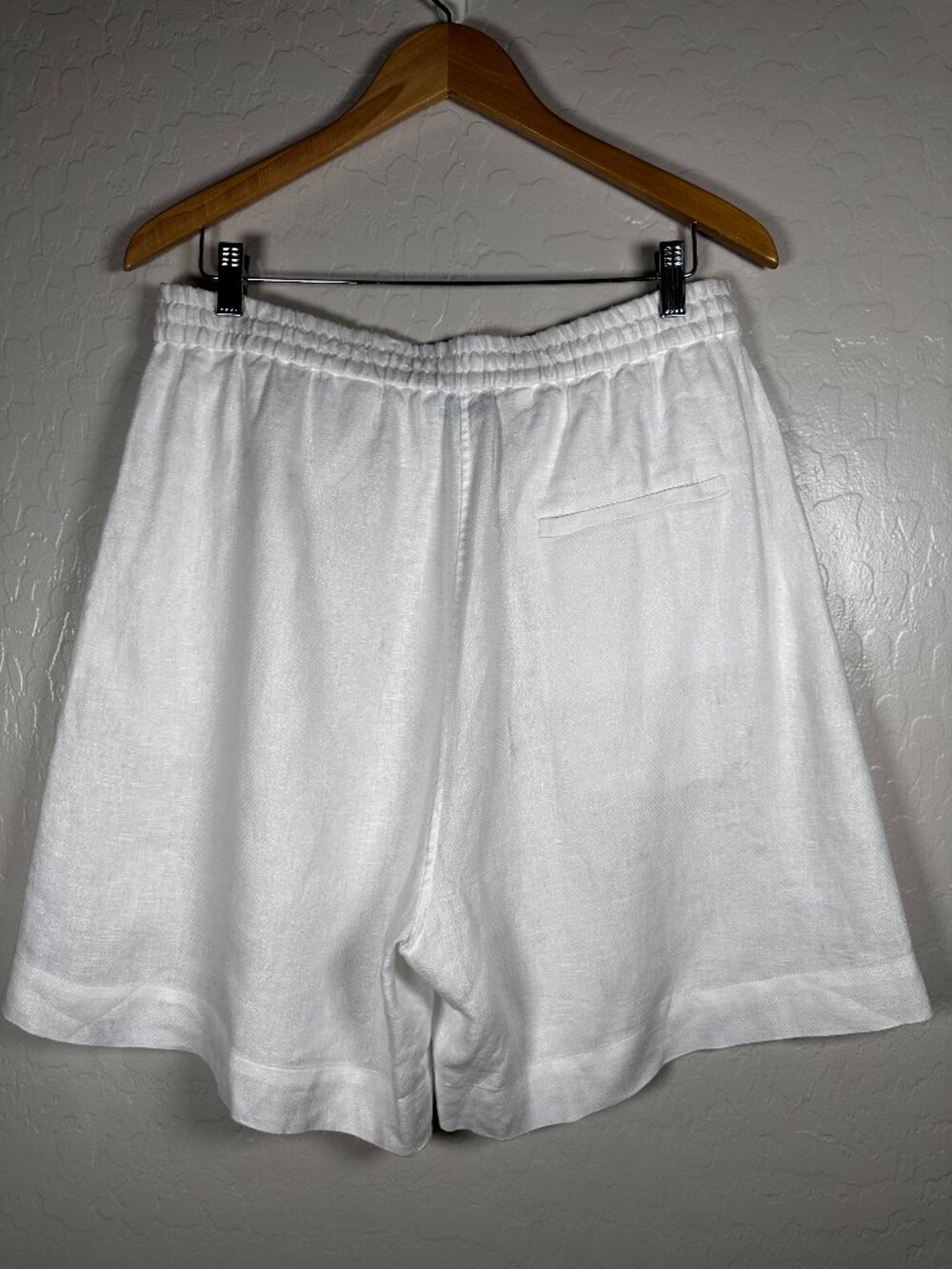 COS White 100% Linen Pull-On Shorts Size Large - Picture 6 of 13